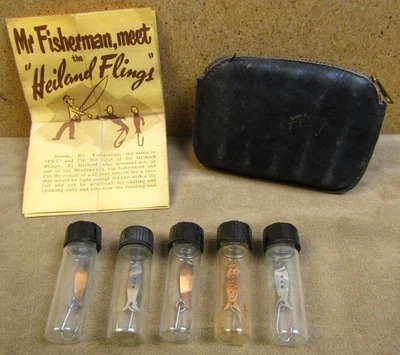RARO! DE COLECCIÓN HEILAND FLING TROLLING CASTING CAÑA MOSCA SEÑUELOS DE PESCA CUCHARAS Foto 1 de 4