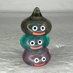 Dragon Quest 1" Clear Blue Shadow Berry Slime Stacking Mini Figure Lot of 3 SQEX - Picture 1 of 3