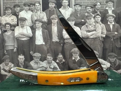 Case XX Tiny Toohpick Smooth Orange Bone Scrolled Bolsters 2007 Model New In Box - Image 1 of 4