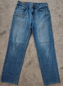 RALPH LAUREN CHAPS MENS BLUE JEANS 34x34 RELAXED STRAIGHT LEG 100% COTTON DENIM - Picture 1 of 24