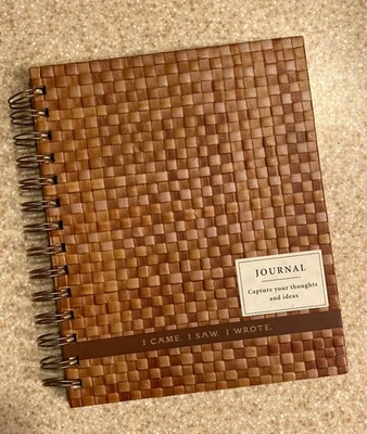Hallmark Notebook Journal Spiral Bound Woven Cover Design 40 Lined Pages - Image 1 of 4