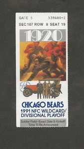 CHICAGO BEARS vs DALLAS COWBOYS 1991 NFC WILDCARD GAME TICKET STUB - Picture 1 of 2
