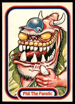 1988 Leaf Awesome All-Stars Phil The Fanatic #1 Sticker Card - Image 1 of 2