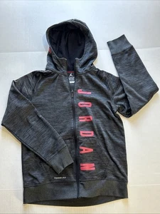 Nike Air Jordan Boys Therma Fit Hoodie. Gray/Red Size Youth Large Pre-owned  - Picture 1 of 5