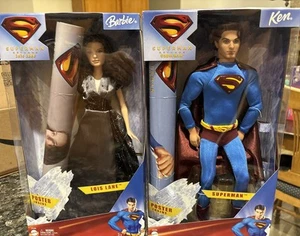 2005 Mattel Barbie & Ken Superman Returns (Superman & Lois Lane) 2 Dolls NIB - Picture 1 of 6