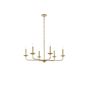 Cohen 36 inch pendant in brass - Picture 1 of 6