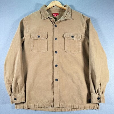 Unionbay Corduroy Flannel Shirt Mens 2XL Brown Comfort Classic Heavyweight - Image 1 of 4