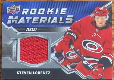 2020-21 Upper Deck Rookie Materials Steven Lorentz #RM-SL Carolina Hurricanes - Image 1 of 2