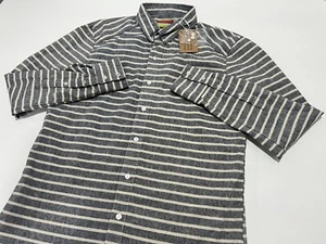 SLVDR Stripped Long Sleeve Collared Oxford Shirt Size Small - Picture 1 of 9