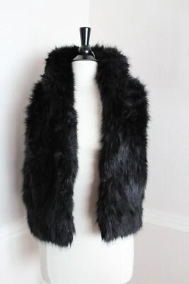 Новый с Ярлыками $159 Sam Edelman черный искусственного меха жилет талии пальто размер S - Изображение 1 из 4