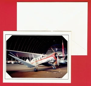 NOS Jim Leonard Photography 1934 BELLANCA AIRCRUISER Orig. Photo Blank Card 1987 - Picture 1 of 3