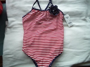 New Girl's OshKosh Size 4/5 One Piece Swimsuit Stars & Stripes Retails $34 - Picture 1 of 2