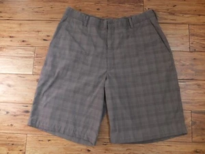 Nike Golf Shorts Mens 38 Gray plaid Tour Performance Regular Dri Fit - Picture 1 of 10