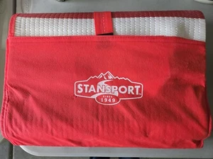 Stansport Tatami Straw Ground Mat 60" L x 78" W, Red & White, Picnic, Beach... - Picture 1 of 2