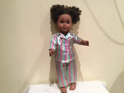 2013 CITITOYS АФРО-АМЕРИКАНСКАЯ КУКЛА, ВИНИЛ, ТКАНЬ, СОН ГЛАЗА, 18 ДЮЙМОВ - Изображение 1 из 4