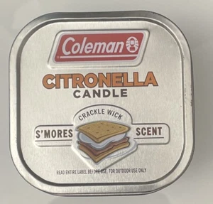 Coleman Citronella Candle S'mores Scent Crackle Wick 6oz 25 Hour Burn 2 Pack - Picture 1 of 4