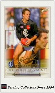 2002 Select AFL SPX Card Series Tribute Card TC4 Stephen Silvagni (Carlton)