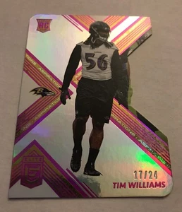 2017 Donruss Elite Aspersions Tim Williams Die-Cut RC Rookie SP #17/24 Ravens - Picture 1 of 2