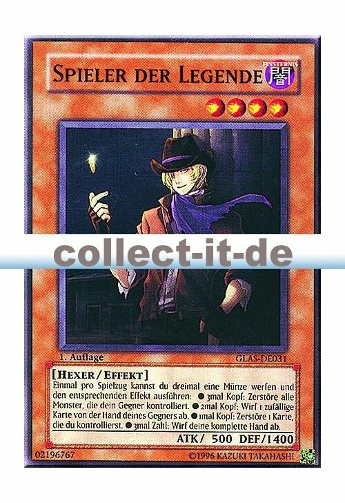 Yugioh GLAS-DE031 Spieler der Legende 1. Auflage - Bild 1 von 1