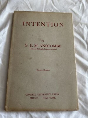 INTENTION By G. E. M. Anscombe Second Edition - Image 1 of 4