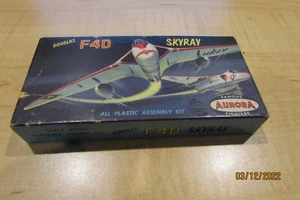 douglas f4d skyray plastic model aurora / empty CARDBOARD box litho usa 1957 - Bild 1 von 8