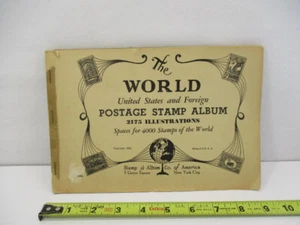 1936 The World United States and Foreign Postage Stamp Album & Few Stamps - Picture 1 of 17