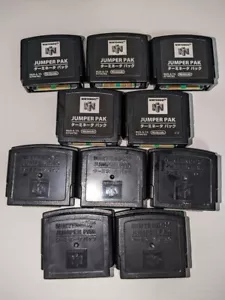 Nintendo 64 Jumper Pak Pack Lote 10 N64 OEM Original NUS-008 PROBADO - Imagen 1 de 1