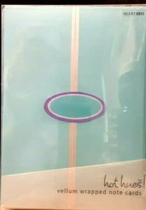 Hot Hues!™ 12 Vellum Wrapped Note Cards Wraps Seals Envelopes NEW - Picture 1 of 2