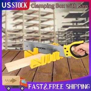 12 Inch ABS Plastic Multiple Angle Clamping Mitre Box with 14 Inch Back Saw US - Picture 1 of 12