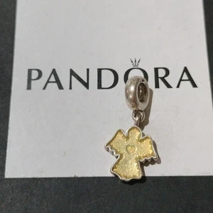 Pandora Plata Esterlina Ángel de Nieve Cuelga Dije con Esmalte de Plata - 791238en51 - Imagen 1 de 5