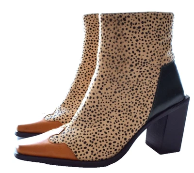 JEFFREY CAMPBELL Calamity CALF HAIR Ankle Boots SIZE US 6.5 EUC - Image 1 of 4