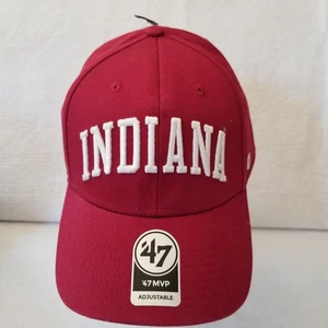 '47 Brand Indiana Hoosiers MVP Snapback Hat Cap Adjustable Red - Picture 1 of 9