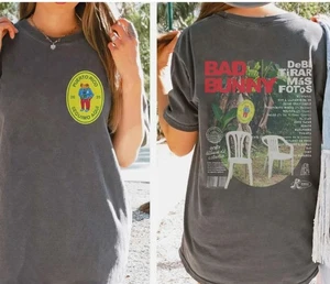 Camisa a Dos Caras Álbum Bunny, Fotos Debi Tirar Mas, Bad Shirt Bunny Concert Tour - Imagen 1 de 5