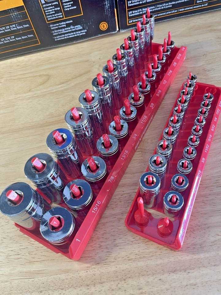 GearWrench 3/8" & 1/4” Dr SAE 6pt Shallow Deep Sockets 80303 80305 80553 80555 - Image 1 of 4