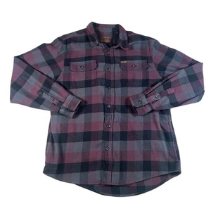 Orvis Classic Collection Mens Large Heavy Flannel With Pockets Black Red - Picture 1 of 5