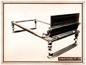 Pompei.Italie.Italia.Napoli.Naples."Letto di Pompei" N°256. Photo Albuminée 1880 - Picture 1 of 2
