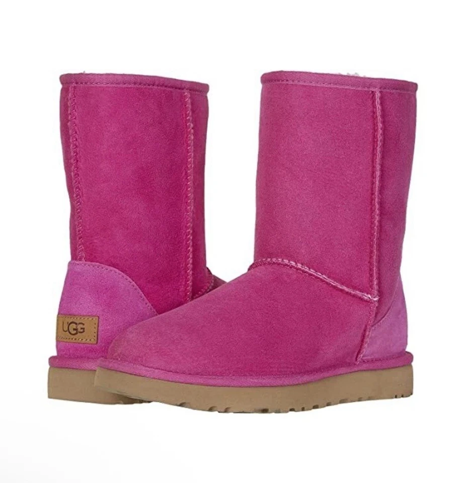 UGG Fuchsia Classic Short II Water-resistant Sheepskin BOOTS US 5