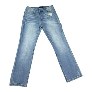 D. Jeans Women’s Denim Light Wash Mid Rise Double Button Blue 29" Inseam Size 6 - Picture 1 of 8
