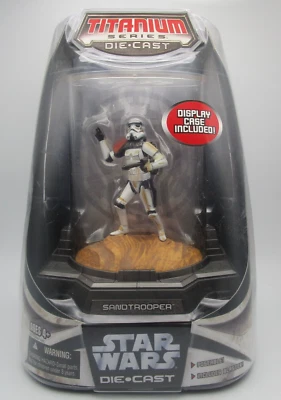Star Wars Titanium Series Die Cast - Sandtrooper - Figura con Vitrina Nuevo Foto 1 de 4