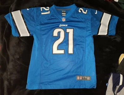 Youth Nike Reggie Bush #21 Detroit Lions Blue On Field NFL Jersey Size L - Image 1 of 3