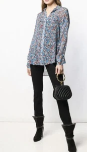 IRO Eager Blue Printed Blouse Size 40 (Large) - Picture 1 of 8