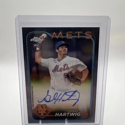 GRANT HARTWIG 2024 TOPPS CHROME BASEBALL ROOKIE AUTOGRAPH RC AUTO Q0296 - Image 1 of 2