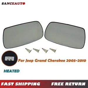 Left Right Mirror Glass Heated For 05-10 Jeep Grand Cherokee 5142875AA,5142874AA - Picture 1 of 9