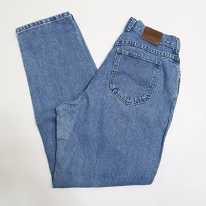 Vintage Lee Tapered Leg Mom Jeans Damen 14 Blau Medium Wash High Rise Baumwolle - Bild 1 von 13