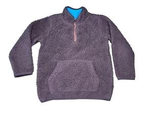 Carter’s Pullover 1/4 Zip Sherpa Jacket Charcoal Size 7 - Picture 1 of 3