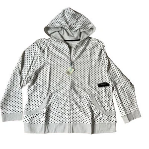Lane Bryant V Sport Polka Dot Hoodie Sweatshirt Zip Front Size 18/20 - Picture 1 of 4