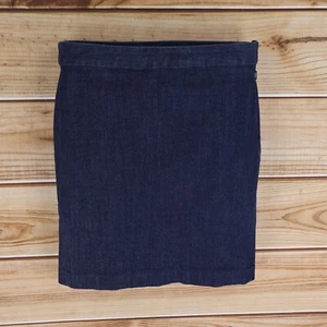 Tommy Hilfiger Short Skirt Womens Size 2 Blue Cotton Blend Zip Closure - Picture 1 of 7