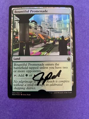 MTG Magic Bountiful Promenade Signed Artist Proof FOIL w/ Sketch Battlebond Park - Image 1 of 2