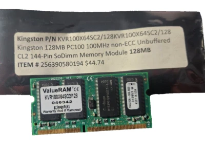 KINGSTON KVR100X64SC2/128 MB - Image 1 of 2