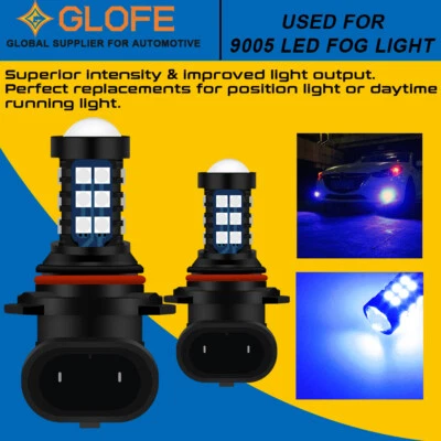 GLOFE 9005 LED 30SMD Super Blue Fog Light Driving DRL Bulbs Daytime Running Lamp - Image 1 of 4